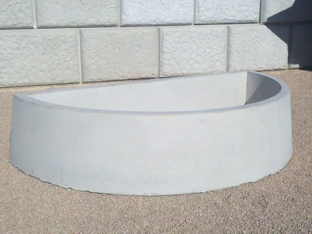 Large precast concrete livestock watering trough